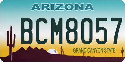 AZ license plate BCM8057