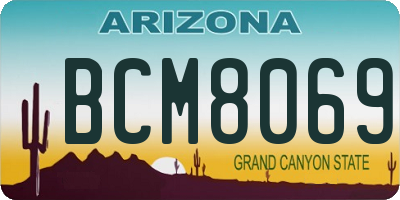 AZ license plate BCM8069