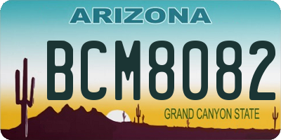 AZ license plate BCM8082