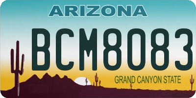 AZ license plate BCM8083