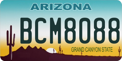 AZ license plate BCM8088