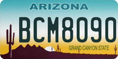 AZ license plate BCM8090