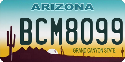 AZ license plate BCM8099