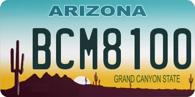 AZ license plate BCM8100