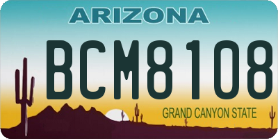 AZ license plate BCM8108