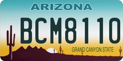 AZ license plate BCM8110