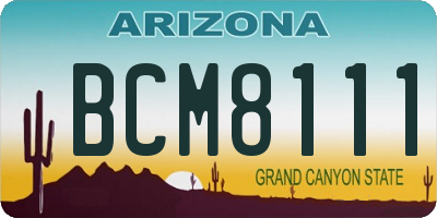 AZ license plate BCM8111