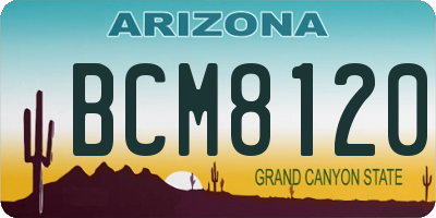 AZ license plate BCM8120