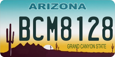 AZ license plate BCM8128