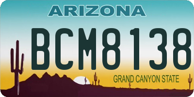 AZ license plate BCM8138