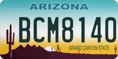 AZ license plate BCM8140