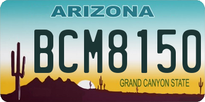 AZ license plate BCM8150