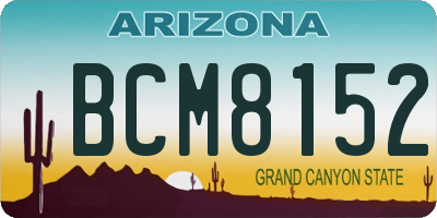 AZ license plate BCM8152