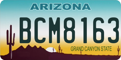 AZ license plate BCM8163