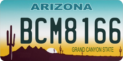 AZ license plate BCM8166