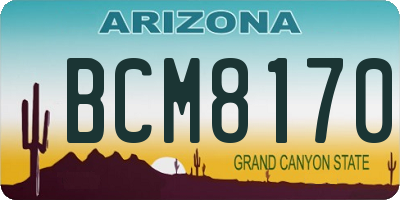 AZ license plate BCM8170