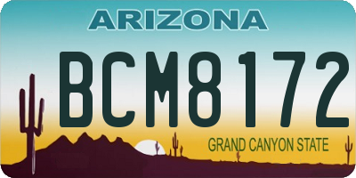 AZ license plate BCM8172