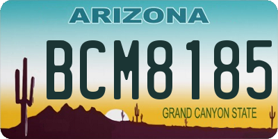 AZ license plate BCM8185