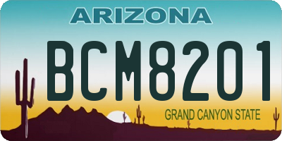 AZ license plate BCM8201