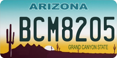 AZ license plate BCM8205