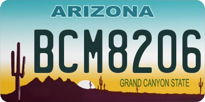 AZ license plate BCM8206