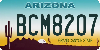 AZ license plate BCM8207