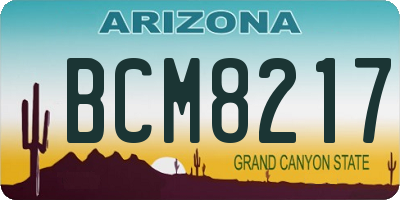 AZ license plate BCM8217