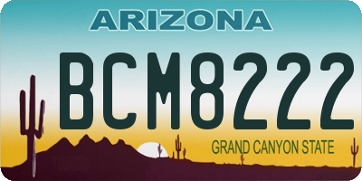 AZ license plate BCM8222