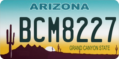 AZ license plate BCM8227