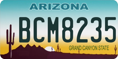 AZ license plate BCM8235