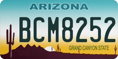 AZ license plate BCM8252