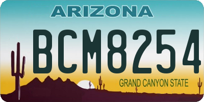 AZ license plate BCM8254