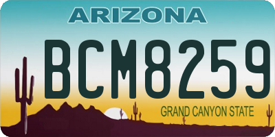 AZ license plate BCM8259