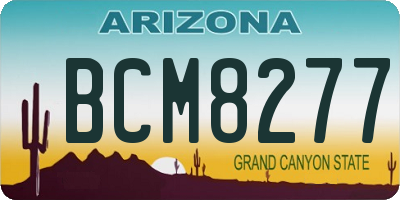 AZ license plate BCM8277