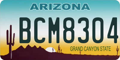 AZ license plate BCM8304