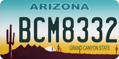 AZ license plate BCM8332