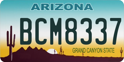 AZ license plate BCM8337