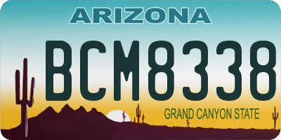 AZ license plate BCM8338