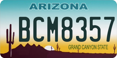 AZ license plate BCM8357