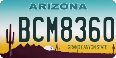 AZ license plate BCM8360