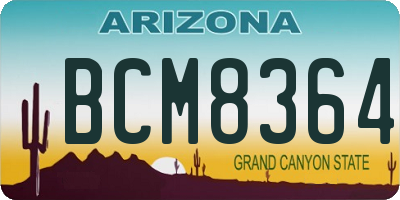 AZ license plate BCM8364