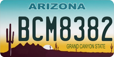 AZ license plate BCM8382