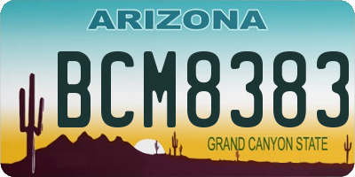 AZ license plate BCM8383