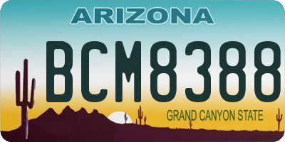 AZ license plate BCM8388