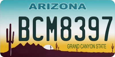 AZ license plate BCM8397