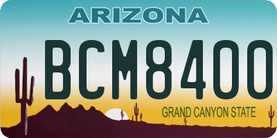 AZ license plate BCM8400