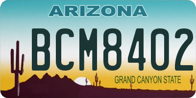 AZ license plate BCM8402