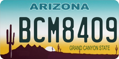 AZ license plate BCM8409