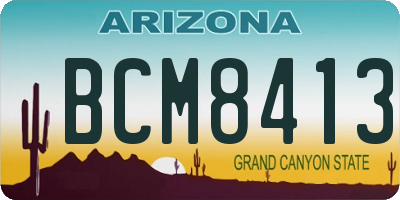 AZ license plate BCM8413