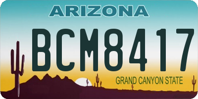 AZ license plate BCM8417